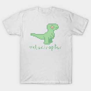 Pixel Art Velociraptor T-Shirt